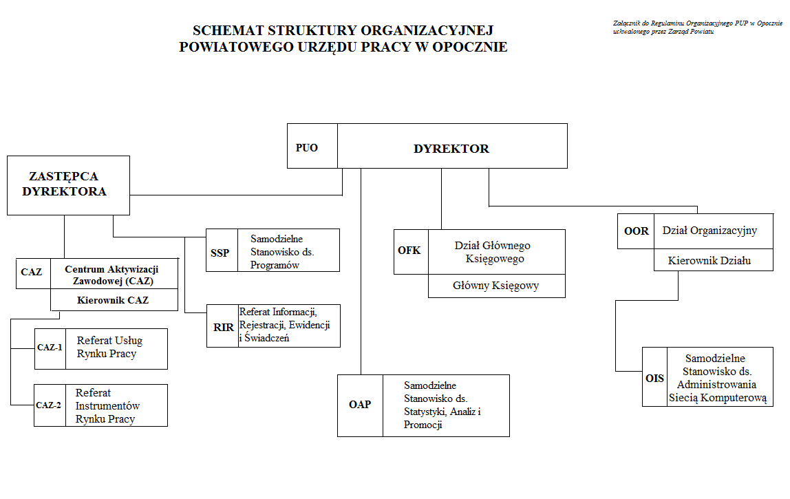 Schemat organizacyjny PUP w Opocznie